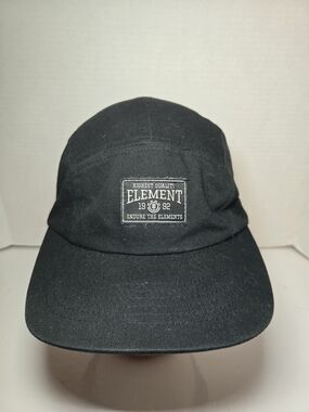 Element Black Five-Panel Cap with Front Patch